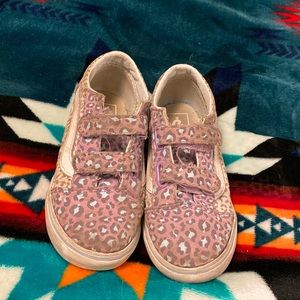 Vans purple, blue and white leopard